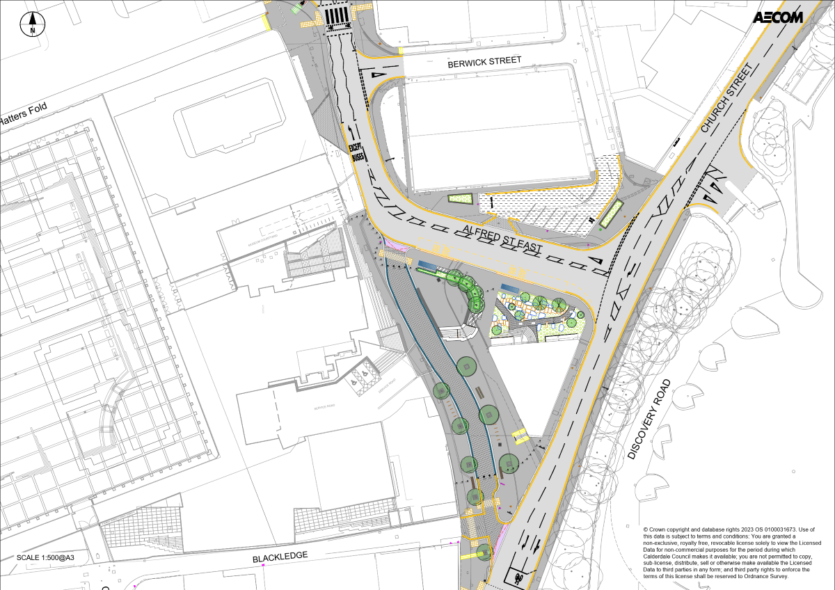 The western gateway to Halifax town centre. A new way to get to key destinations from the rail station, places to meet people and a smoother layout to speed up car journeys.