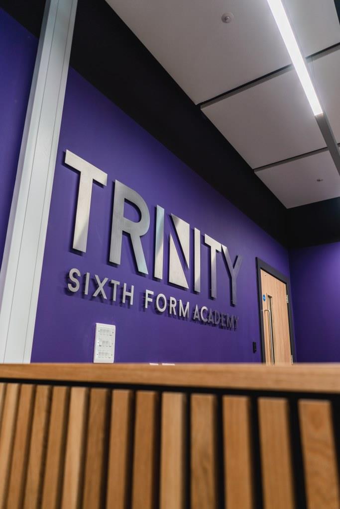 Reception area at Trinity Sixth Form