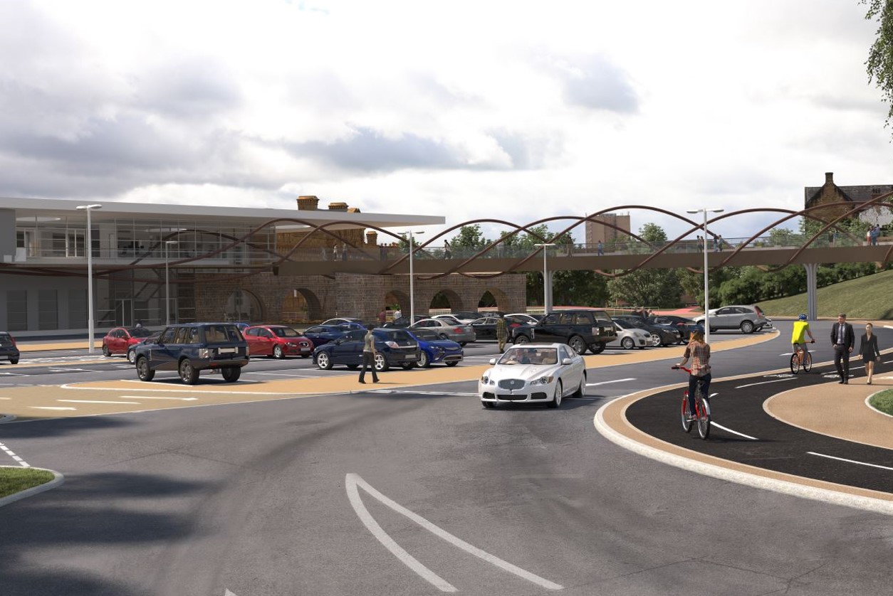 Halifax railway station proposed from car park