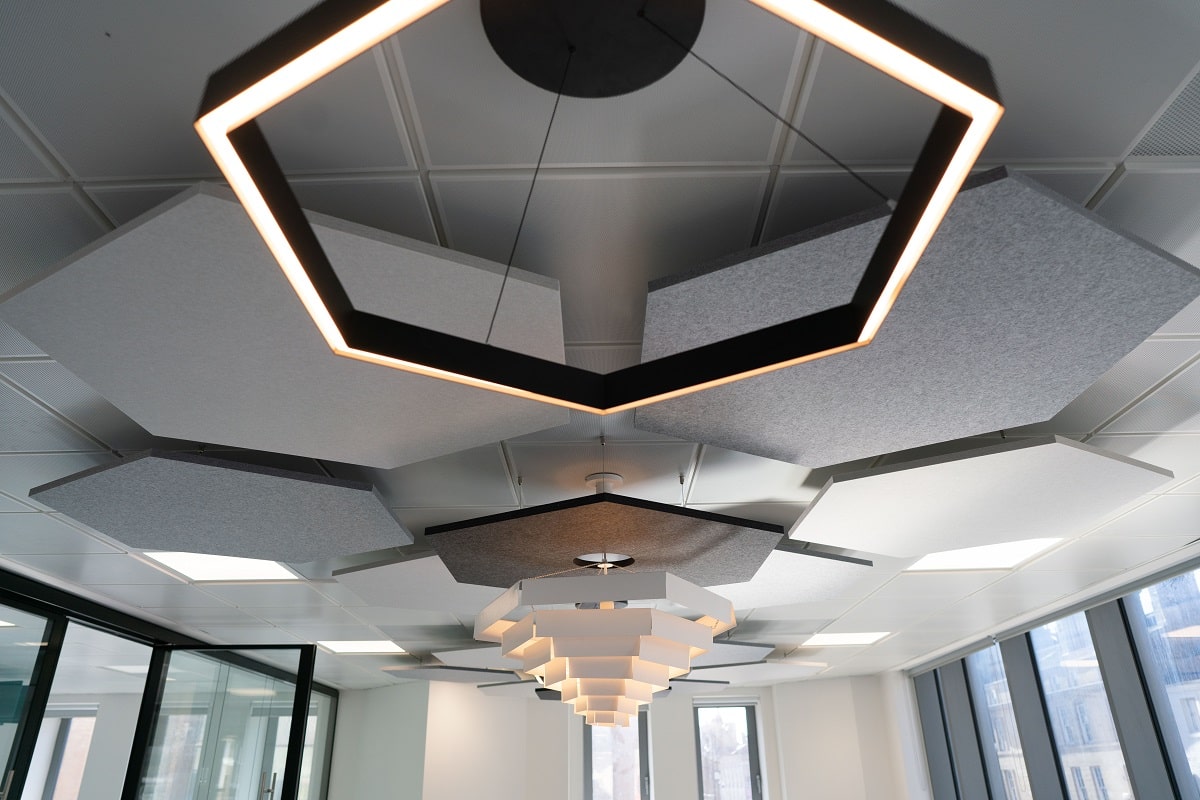 View of suspended lighting inside Northgate House