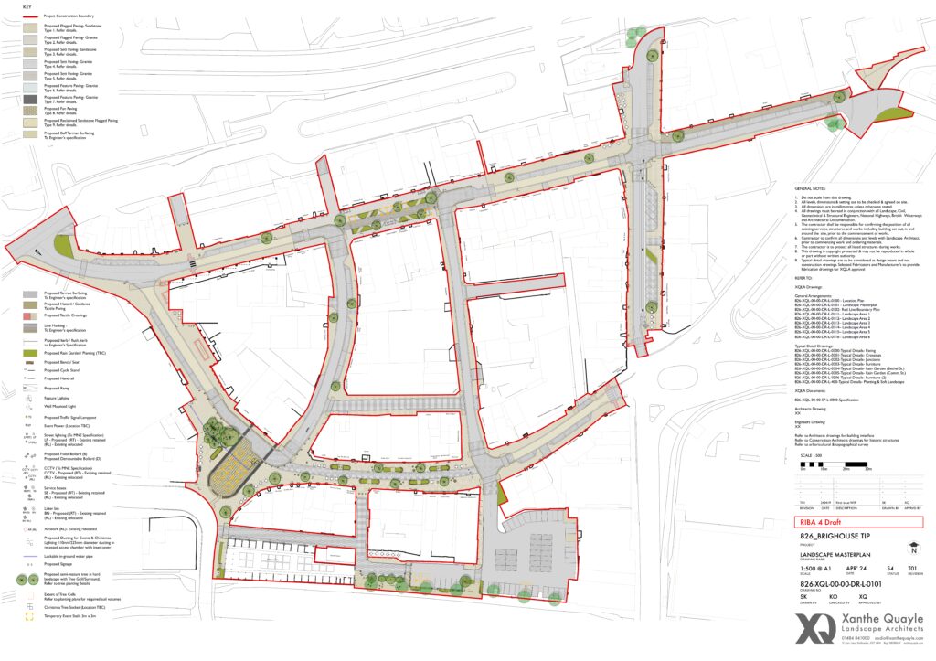 Plan of area covered by the Brighouse Town Centre Improvements  
