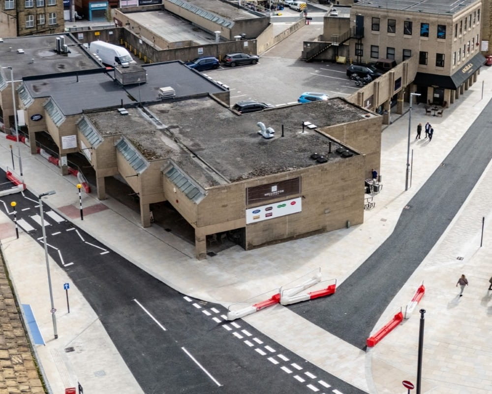 The new layout at the junction of Commercial Street and Briggate.